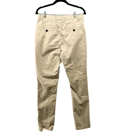 H&M Skinny Fit Chino Pants Mens Size 30 Beige Stretch Khaki Flat Front - Picture 2 of 11